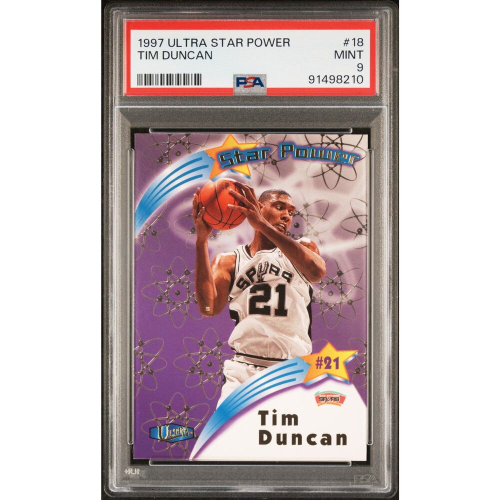 1997 Fleer Ultra Star Power #18SP Tim Duncan RC PSA 9 San Antonio Spurs